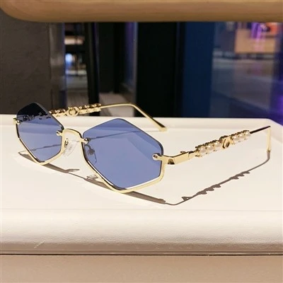 Hexagonal Metal Sunglasses