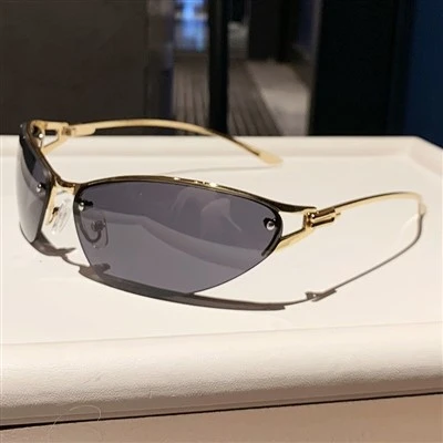 Retro Aviator Metal Sunglasses